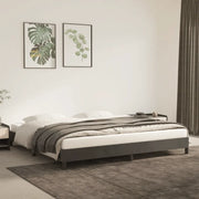 Giroletto senza Materasso Grigio Scuro 200x200 cm Velluto 346995