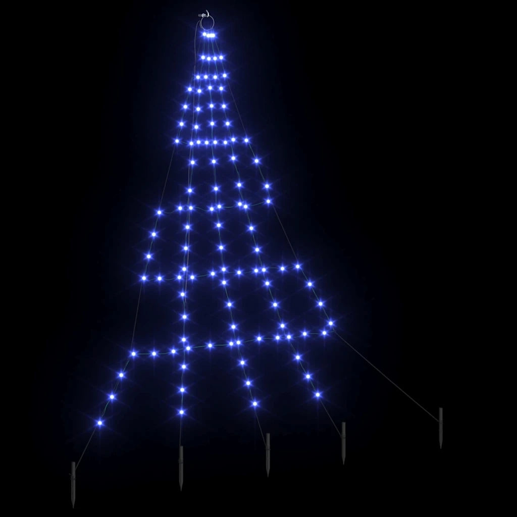 Albero di Natale LED con picchetti per il terreno Blu 182 cm 42018740