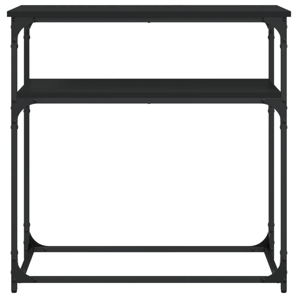 Tavolino Consolle Nero 75x35,5x75 cm in Legno Multistrato