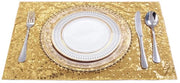 Set di assorbitori per tavolo da 2 - Assorbitore liscio con pailletten - Resistente al calore - Lavabile - 30 x 45 cm - Adatto per interni/esterni - Sostegni per tavolo