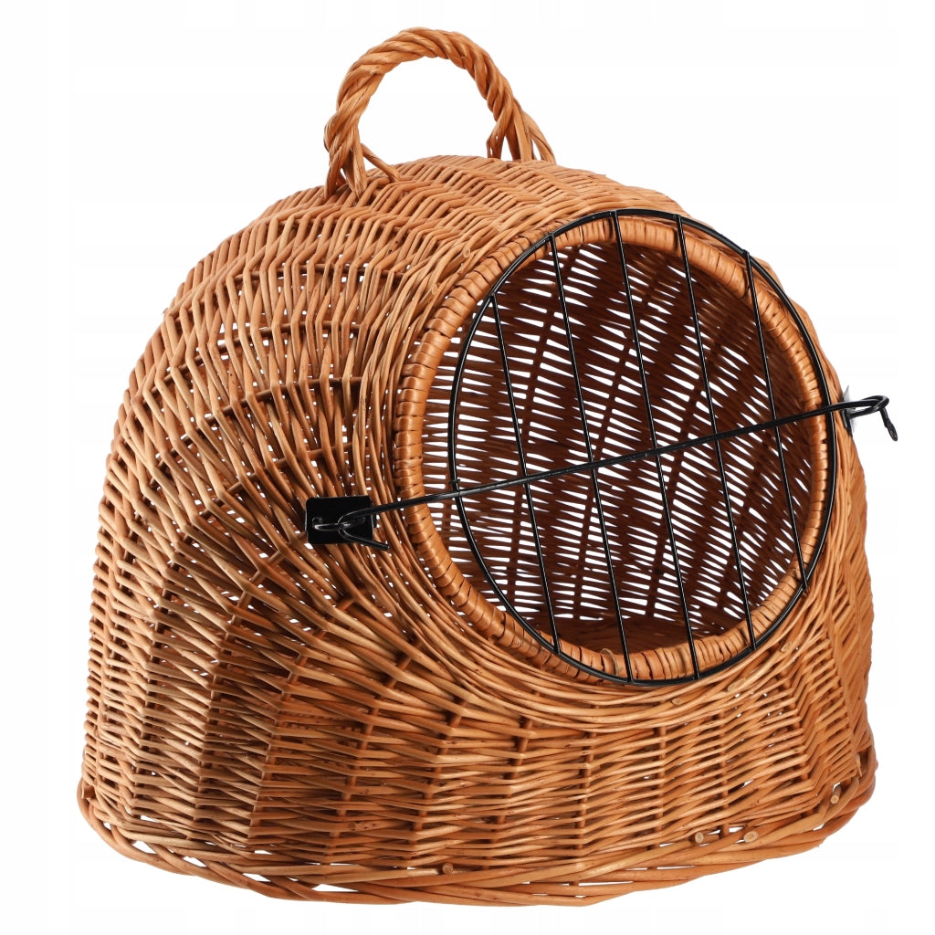 Trasportino KADAX per gatti, cani, conigli, gabbia, box in vimini, cesto, solido, 49 cm