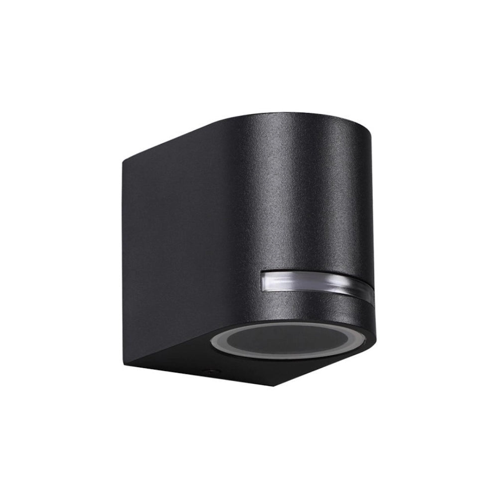 Applique nero da esterno a muro ip54 lampada a parete moderno gu10 monoemissione Color: Nero