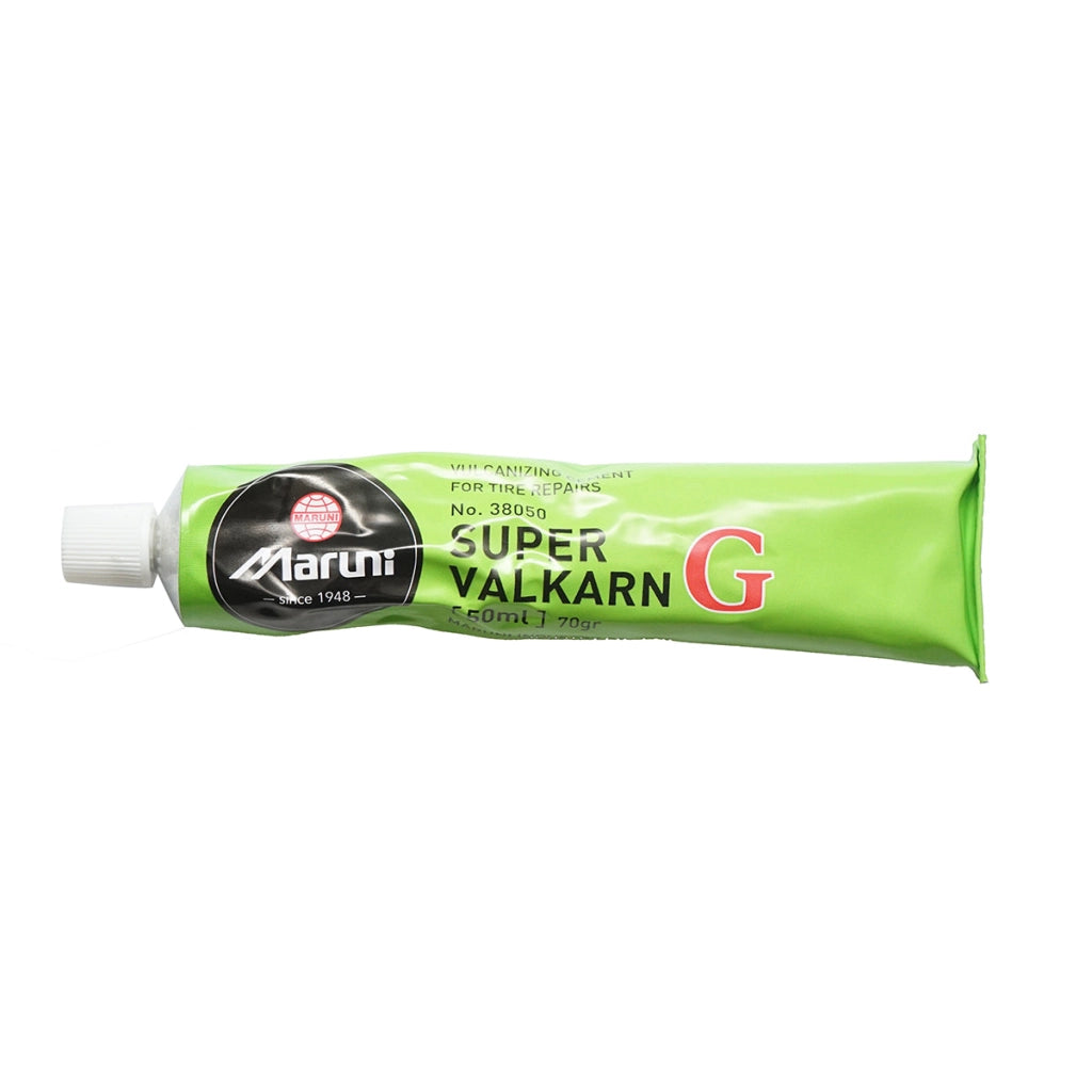 Adesivo vulcanizzante per toppe per pneumatici radiali Super Valcarn G 50 ml Maruni  made in Japan