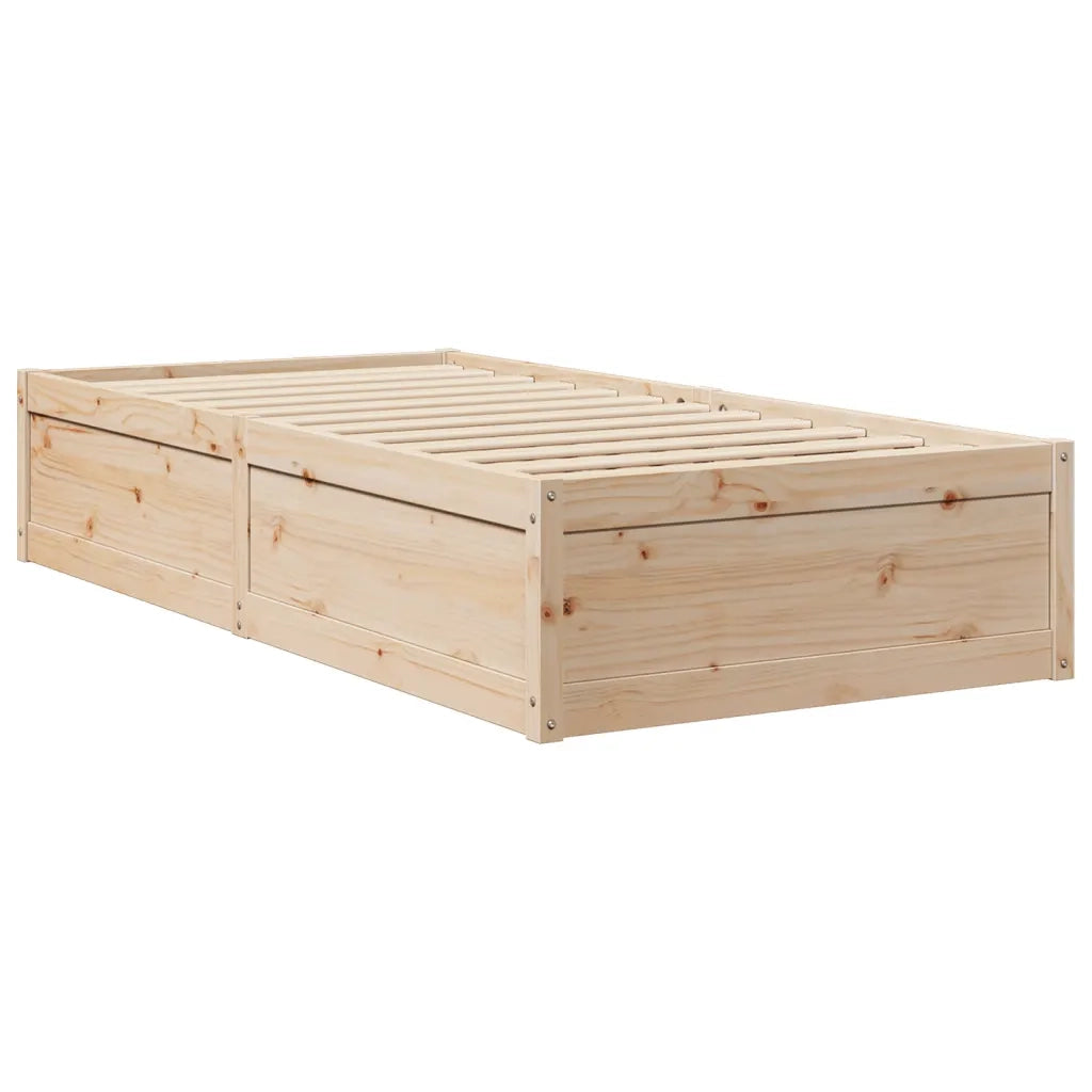 vidaXL Letto con Materasso 100x200 cm in Legno Massello di Pino