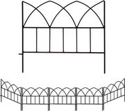 5 pezzi di pannelli decorativi per cancelli 45 x 40 x 0,5 cm in acciaio inossidabile per recinzioni cani per esterni per terrazze di paesaggio, recinzioni di giardino, barriere per animali (nero A)