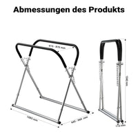 Cavalletto per parabrezza pieghevole regolabile in altezza max 75 kg supporto