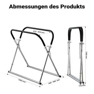 Cavalletto per parabrezza pieghevole regolabile in altezza max 75 kg supporto