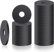 Kit di chiavi di scorrimento piane - 50 pezzi chiavi di scorrimento piane in gomma per cucina, bagno, lavandino, sostituzioni (2,54 cm nero)