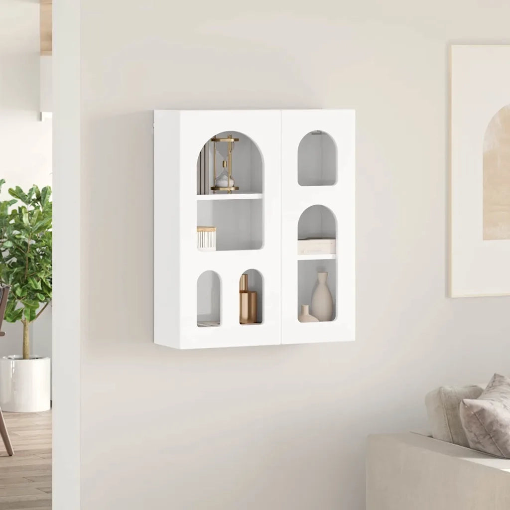 Armadio pensile con lo scaffale Bianco Lucido 59 x 20 x 71.5 cm