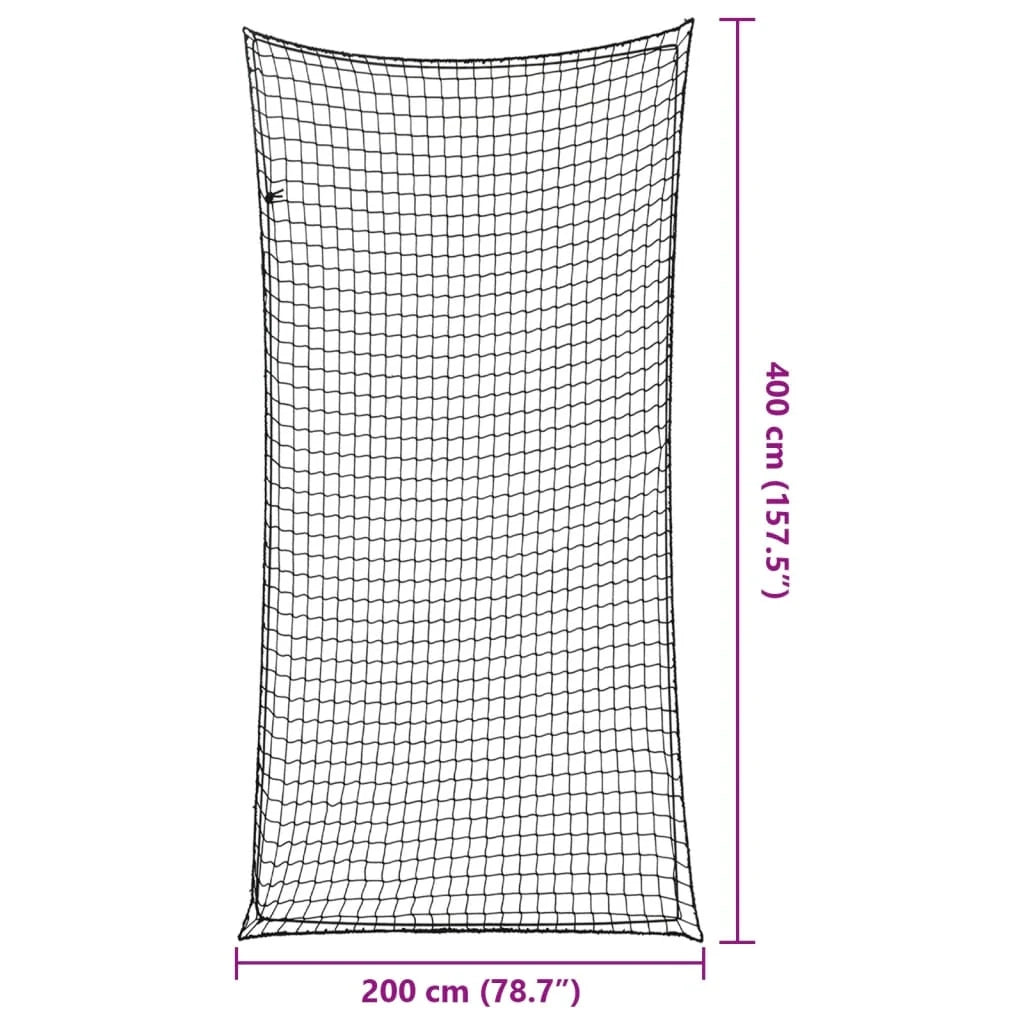 Rete per rimorchio telo di fissaggio del carico portapacchi con corda elastica 4 x 2 m PP nero 02_0042210