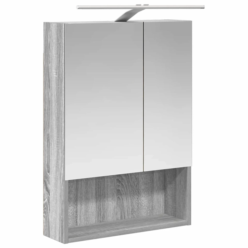 Set di mobili per il bagno 5 pcs Sonoma grigio 3407004