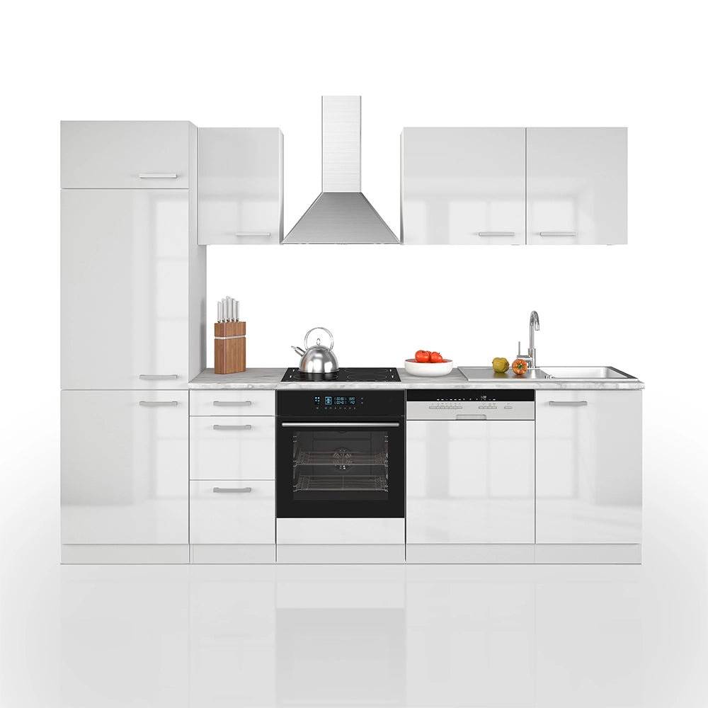 Vicco Cucina componibile Bianco 270 cm senza piano di lavoro