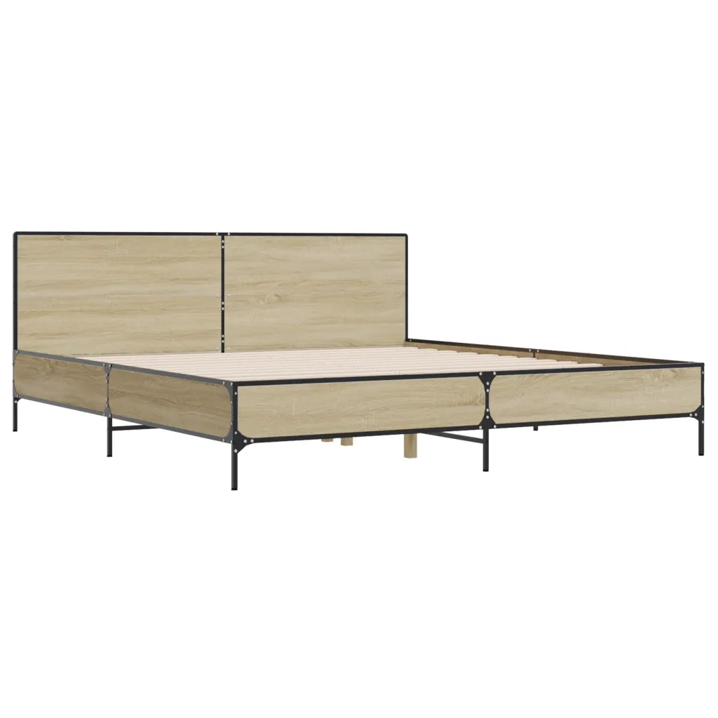 Giroletto Rovere Sonoma 180x200 cm in Legno Multistrato Metallo