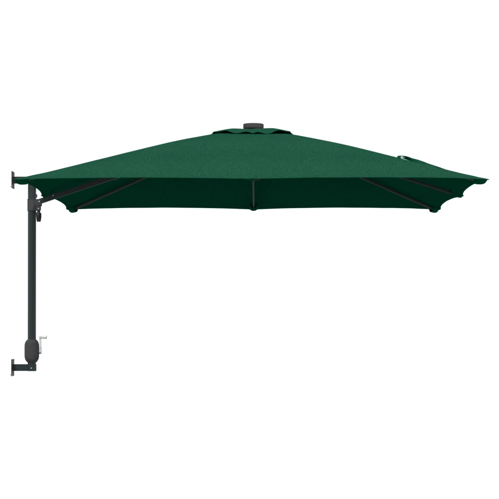 Ombrello da Patio Verde Poliestere 300 cm x 300 cm Pieghevole
