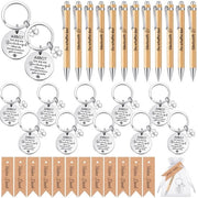 Regalo di addio 12 pezzi - Set per colleghi - Chiave da parete - Penna stilografica/Gelukspen - Etichette regalo - Sacchetto organza