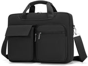 Borsa da ufficio con schiena - Borsa laptop con cinturino regolabile, borsa da ufficio leggera, chiusura a zip e spaziose tasche interne. Adatta per laptop fino a 14 pollici (nero).