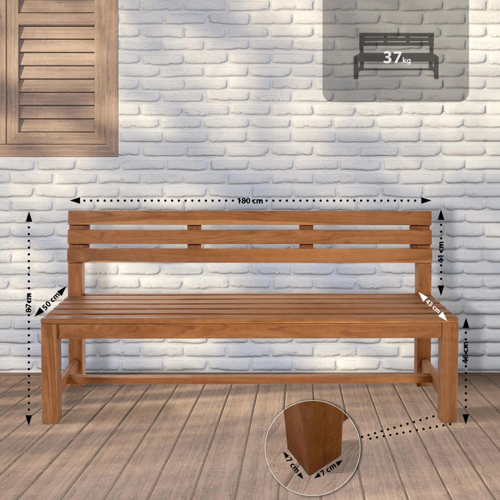 Panca in teak Augusta 180 cm