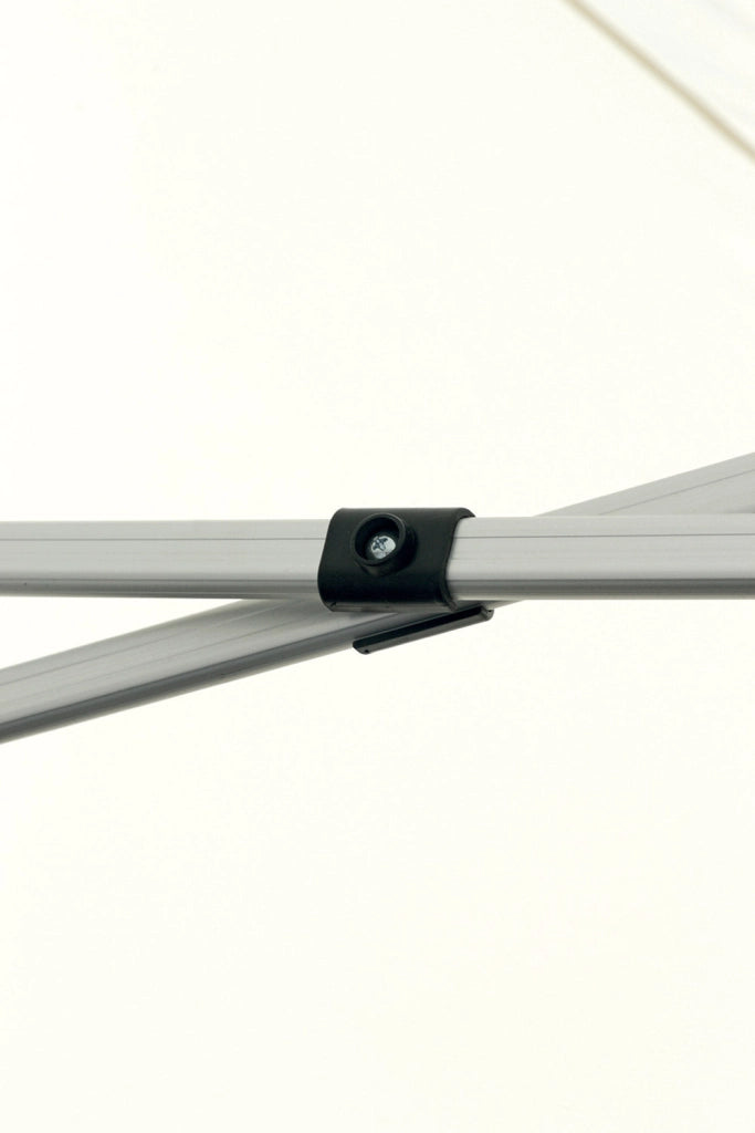 Gazebo da Giardino Pieghevole 3x3x3,25 m in Alluminio Tessuto Bianco