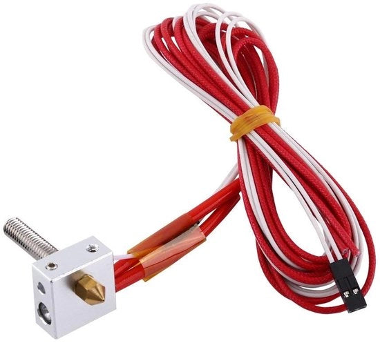 Estrusore Mondstuk 0,4 mm - Blocco di Riscaldamento in Alluminio - Tubo in Acciaio Inossidabile 30 mm - Hot-end 3D - Termistore Migliorato - Stampare Senza Problemi - Hotend 3D