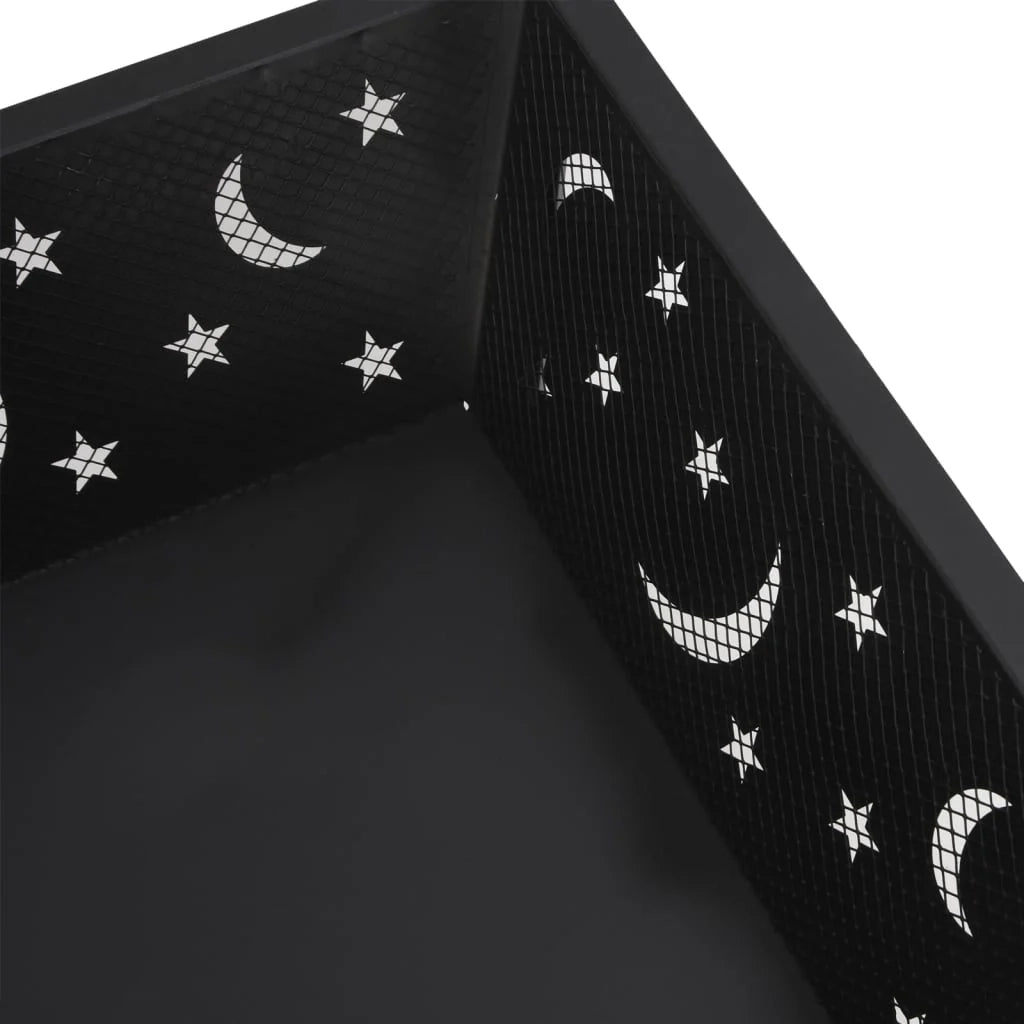 Caminetto con attizzatoio 50 cm XXL acciaio nero 02_0005962