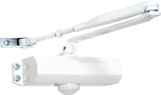 Deursluiter automatico bianco - regolabile deurstopper - per porta esterna e interna - si chiude automaticamente - 40-65 kg