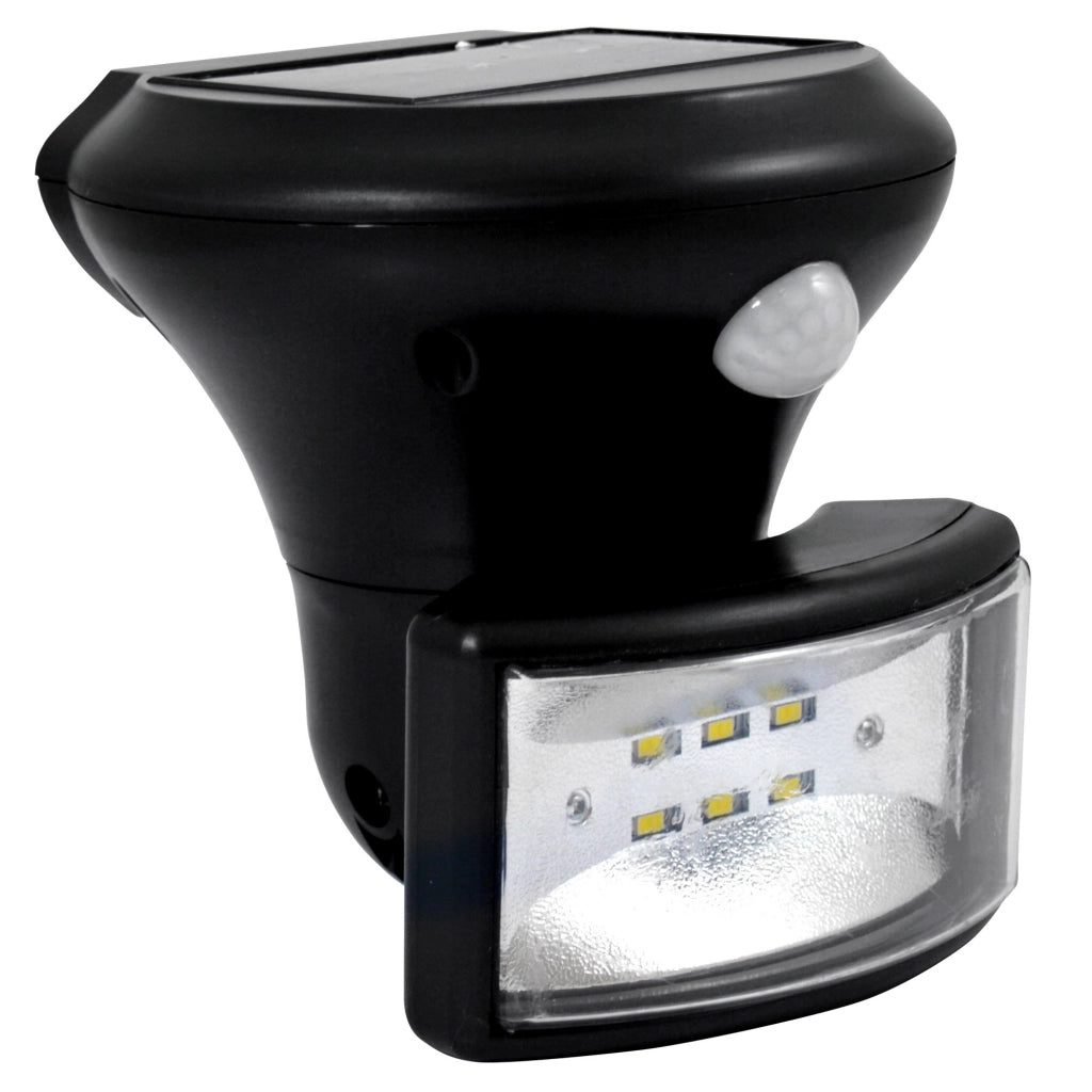 Lampada solare LED 5W PIR 500lm 6400K nera IP44 Polux
