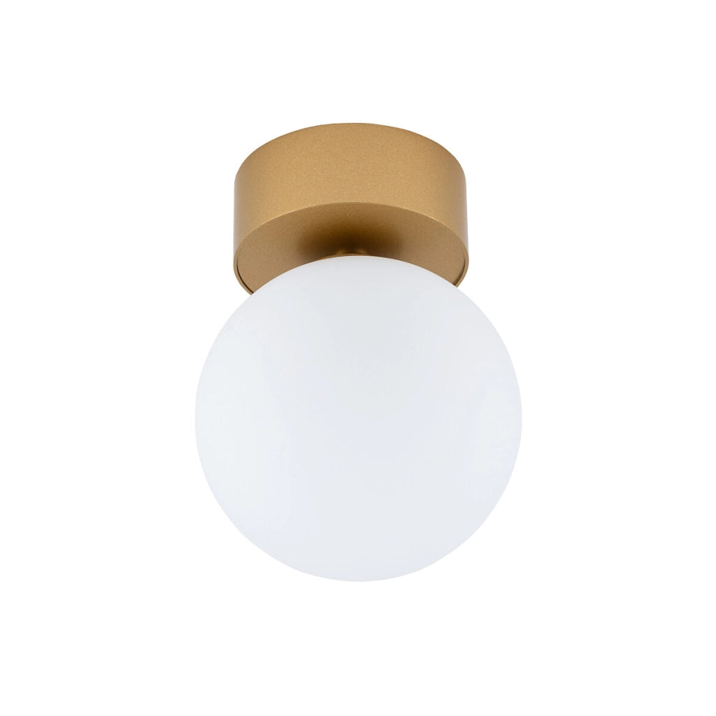 Plafoniera sfera vetro bianco oro Kier S Nowodvorski