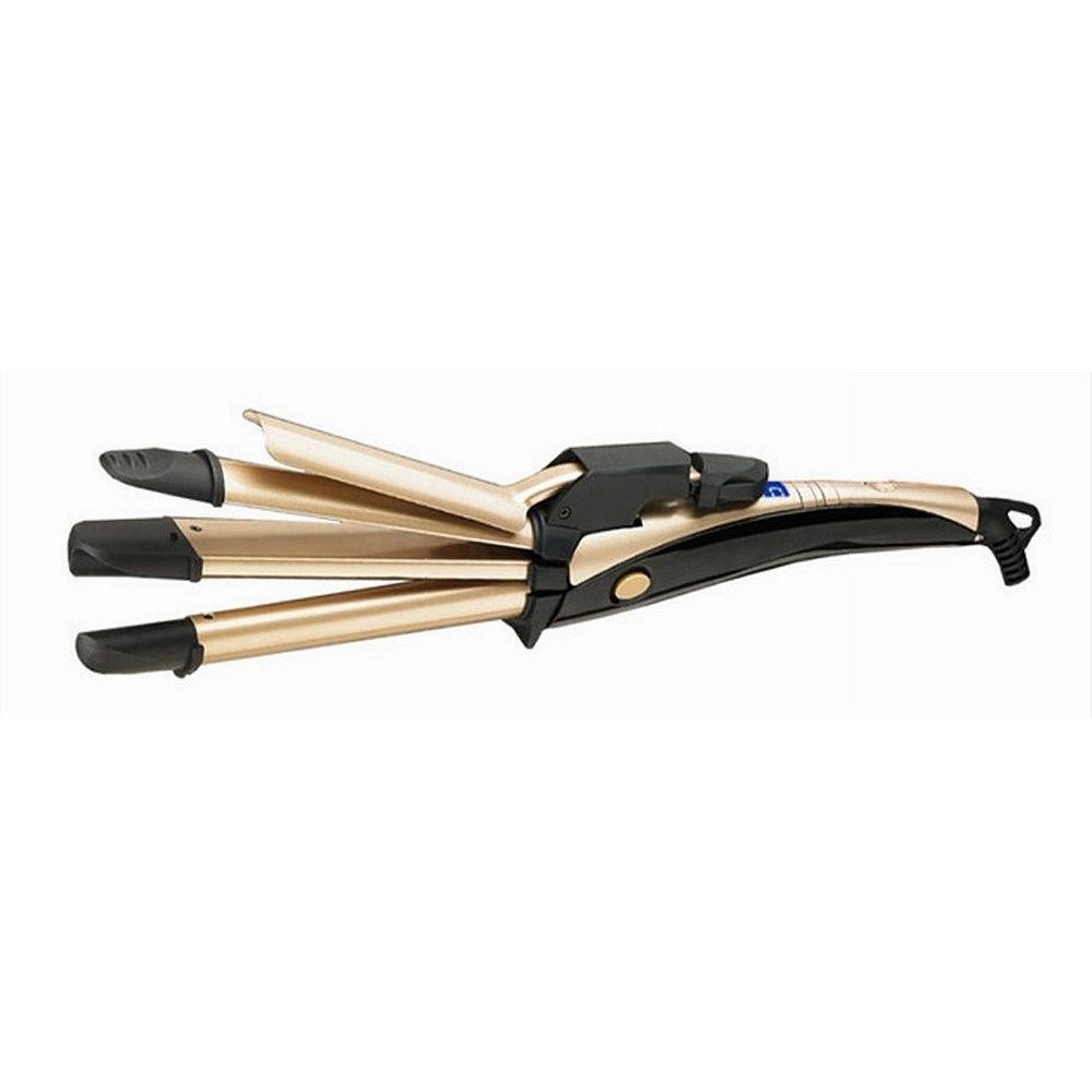 Trade Shop - Piastra Ferro Arricciacapelli Professionale 3in1 Per Capelli Lisci Mossi Gm-2856 -