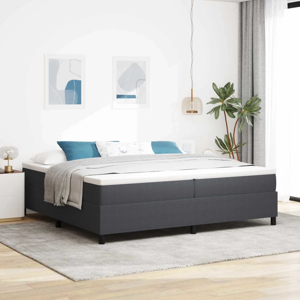 Struttura letto piattaforma-Giroletto-Rete del Letto Grigio scuro 200 x 200 cm