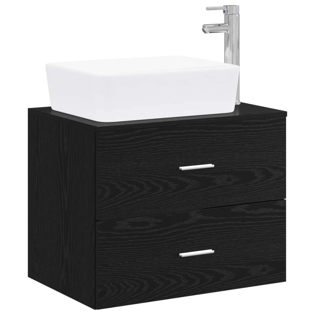 Set di mobili per il bagno Rovere Nero Legno ingegnerizzato 3404391