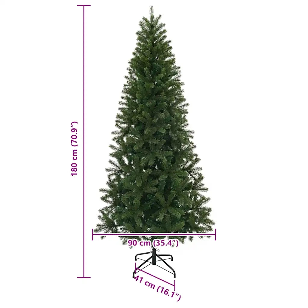 Albero di Natale | Decorazioni natalizie artificiale Verde 180 cm PVC, PE e acciaio