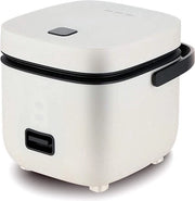 Cottura a vapore 1,2 l con contenitore a vapore - Anticorrosivo - Protezione contro alte temperature - Comando a pulsante unico Perfetto per una o due persone per cucinare riso, carne, pasta o zuppa (Bianco)