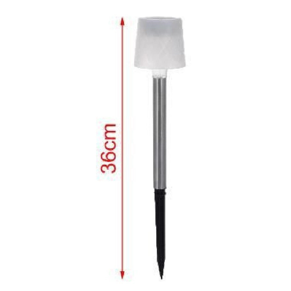 Trade Shop - Set 12pz Lampada Ad Energia Solare 36 Cm Con Picchetto Giardini Vialetti 2003020 -