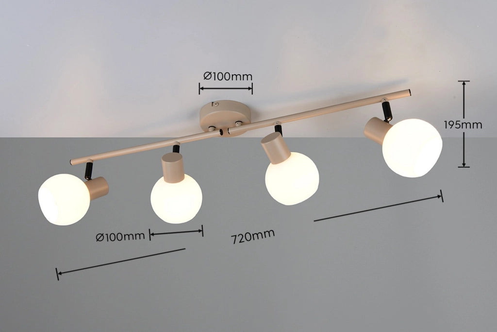 Faretto da soffitto beige 4xE14 BOBA RL