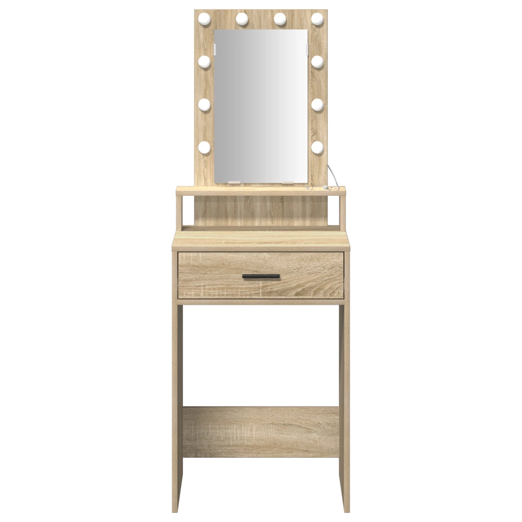 Toeletta con luci LED - Rovere di Sonoma - 50x41x140 cm