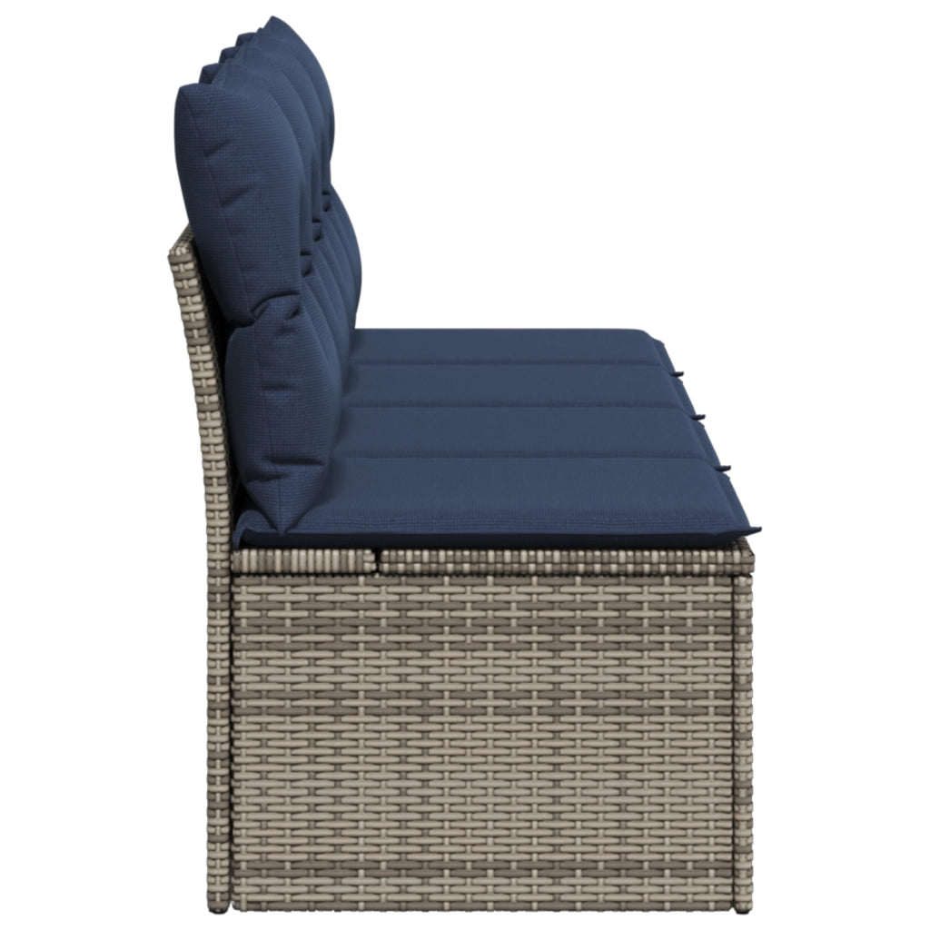 | Divano da giardino | Grigio 220 x 62 x 69cm polyrattan 366151
