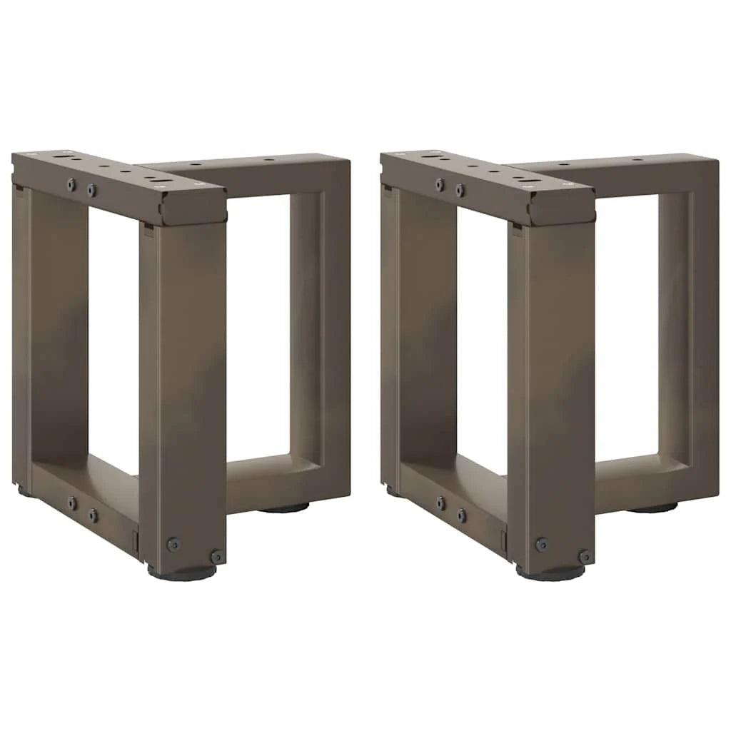 Set di 2 gambe per tavolino a forma di T con piedini regolabili 30 x 25 x 30 cm acciaio nero 02_0057273