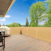 Schermo per giardino in PVC da 1,6x4m per la privacy – separazione per giardino e schermo per balcone da 1,6x4m in colore bambù