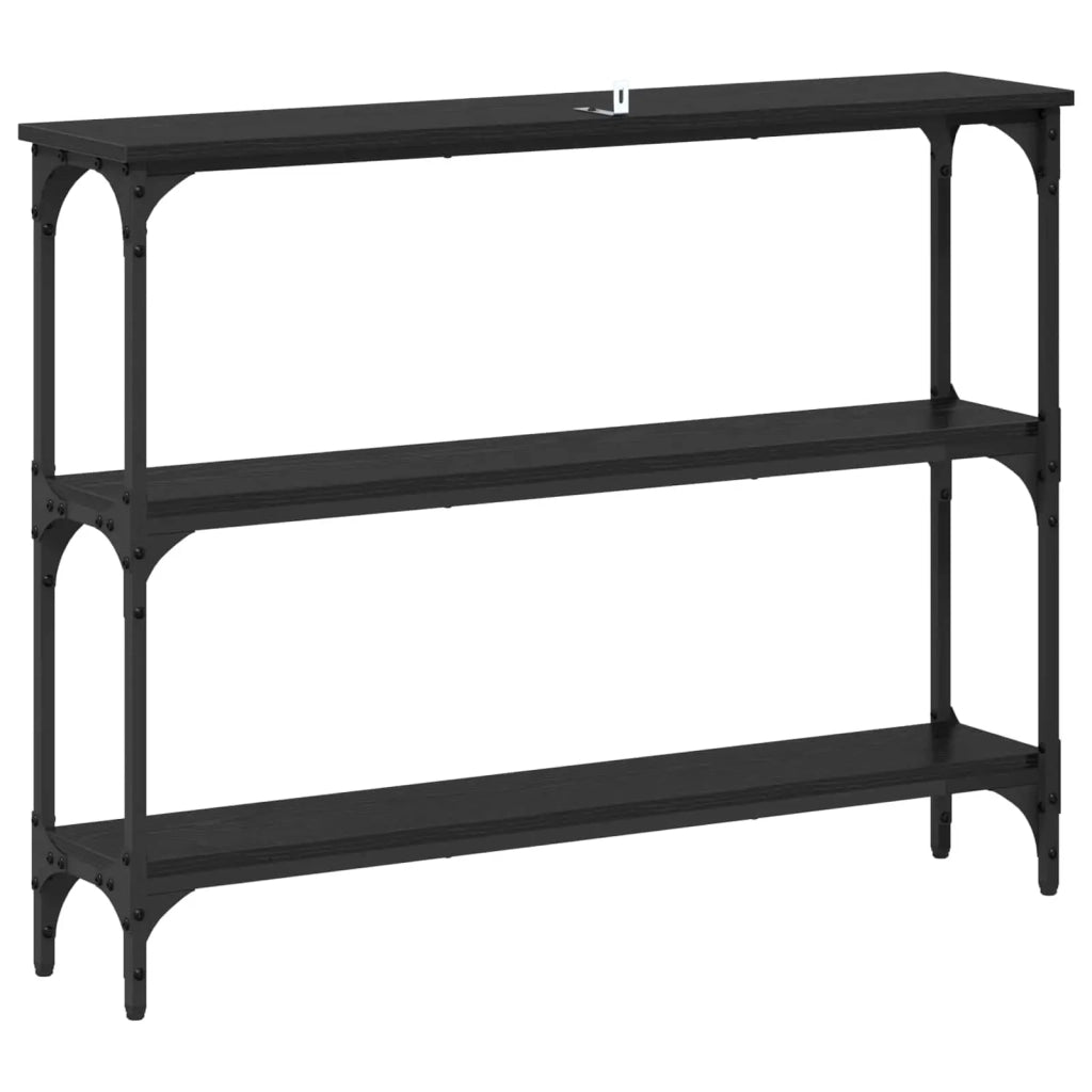 Table console Chêne noir 100 x 22,5 x 75 cm Bois d'ingénierie
