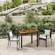Set da Pranzo da Giardino 3 pz con Cuscini Nero in Polyrattan 3184987