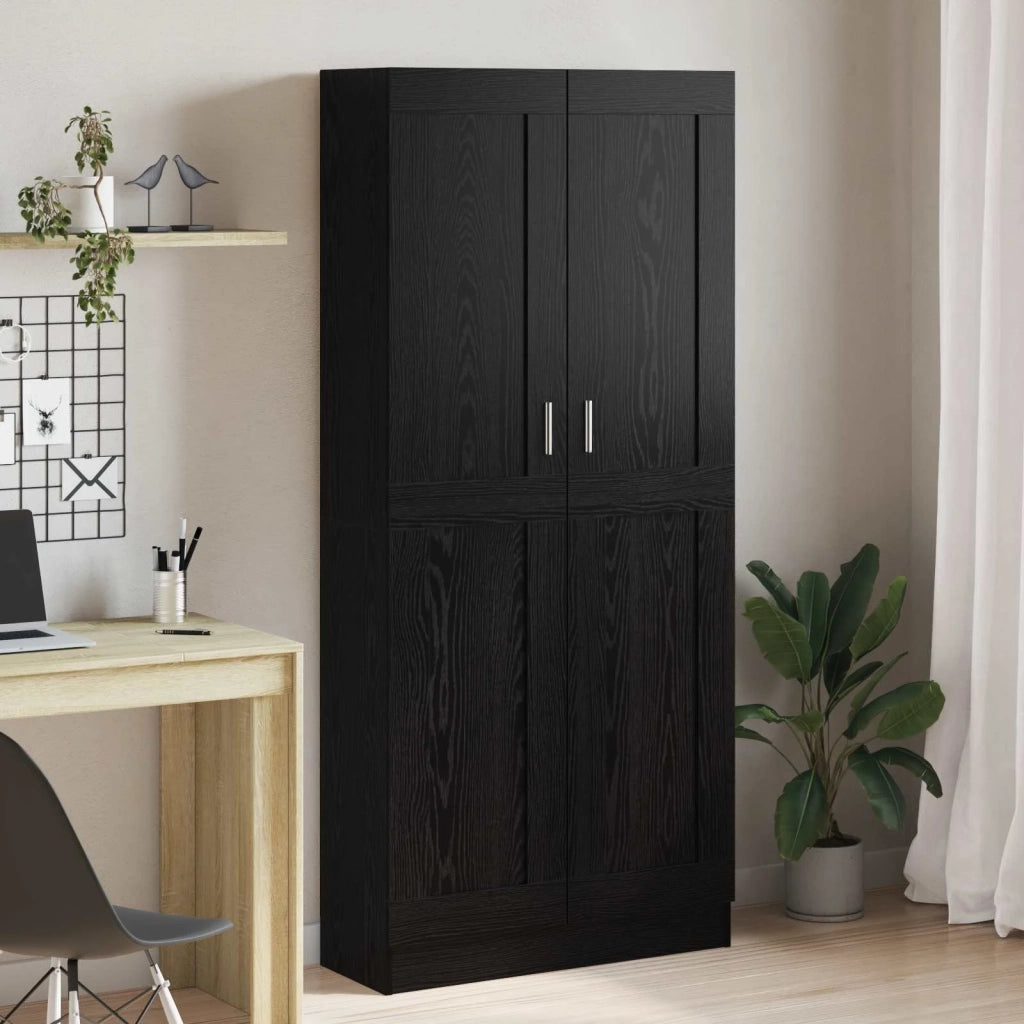 Armadio per Libri Rovere Nero 82,5 x 30,5 x 185 cm 3394793