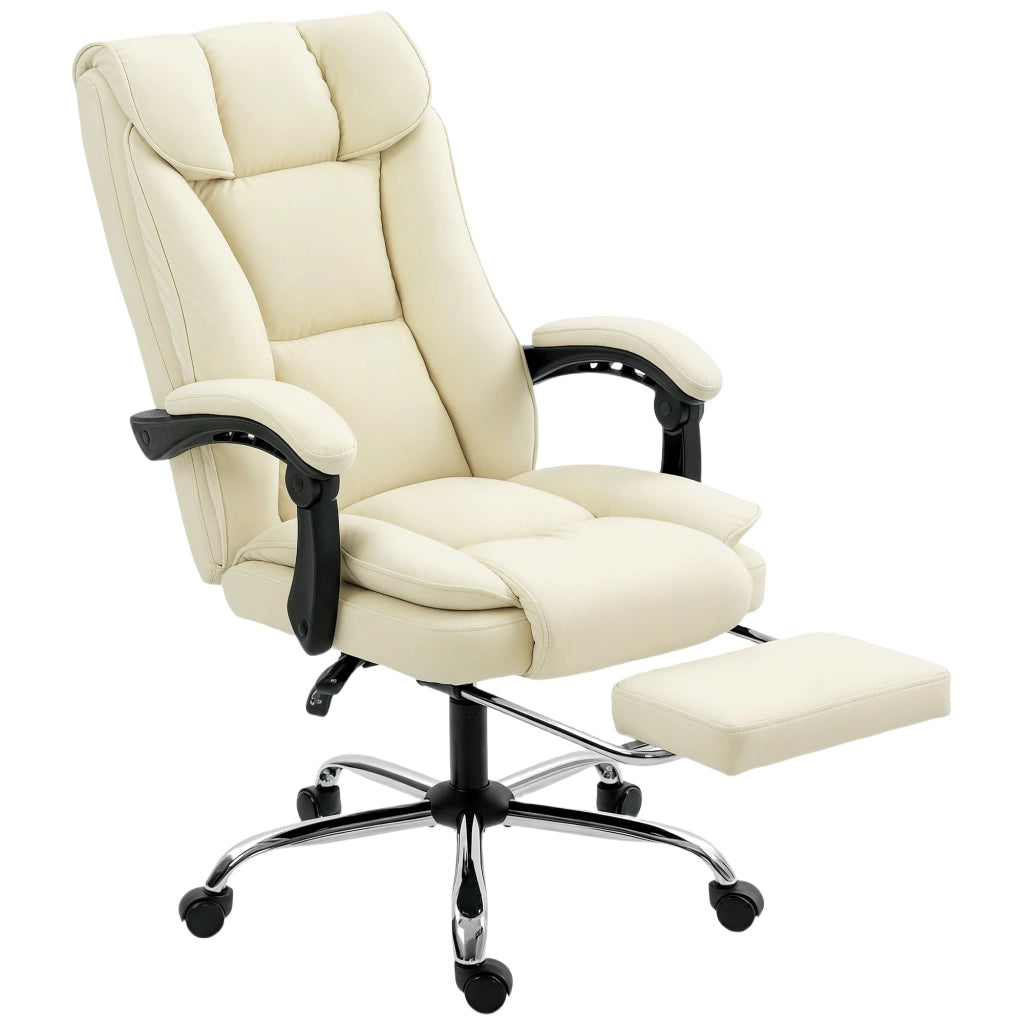 Sedia da ufficio ergonomica reclinabile con poggiapiedi ¨C Zephmum ¨C Beige