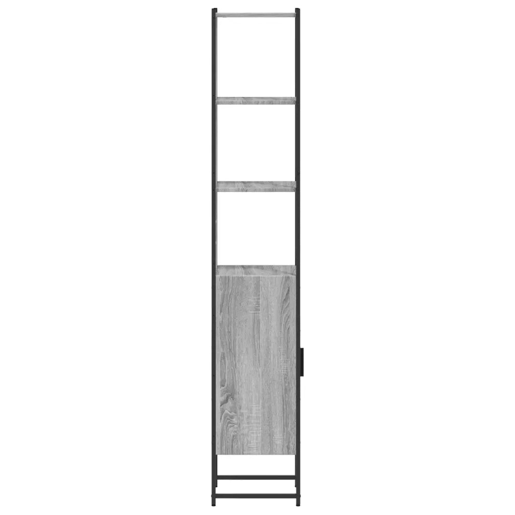 Mobile da Bagno | Armadio da bagno Grigio Sonoma 33x33x185,5 cm Legno Multistrato
