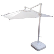 OMBRELLONE JESOLO 3.5X3M BIANCO CON TESSUTO BEIGE