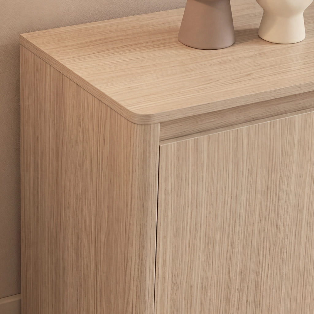 Mobile Porta TV Takranmaa a 2 Ante e Vani Aperti 150x40x50 cm - Effetto Rovere [en.casa]