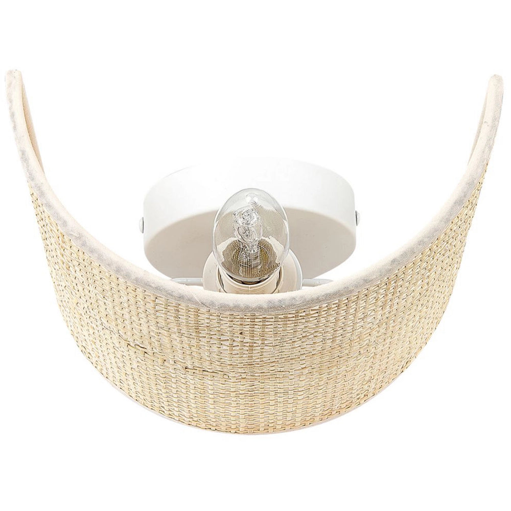 Lampada da parete in rattan naturale con paralume in stile boho soggiorno camera da letto