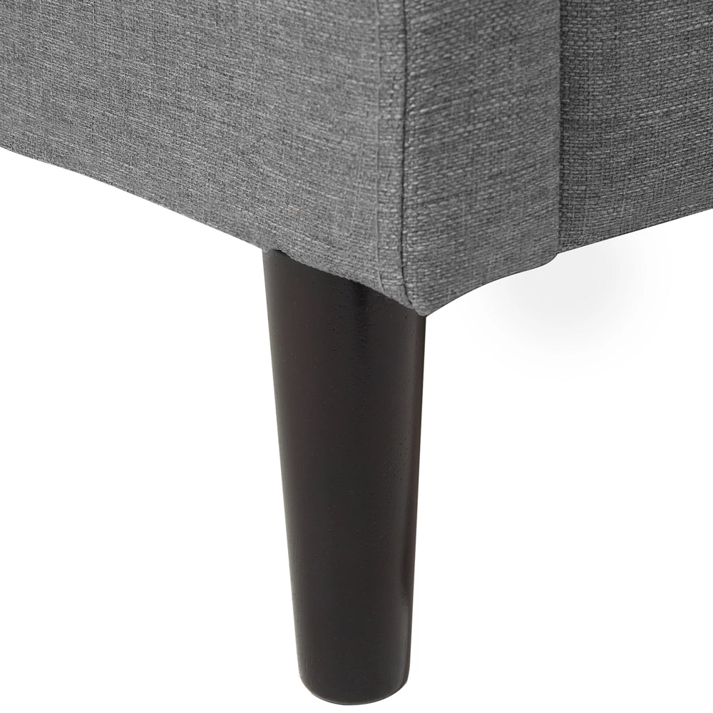 Letto imbottito con rivestimento in tessuto di colore grigio 160 x 200 cm tradizionale