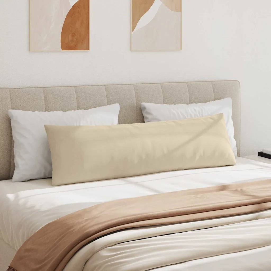 Cuscini da Divano 2 pz | Cuscini per sedie Crema 145 x 40 cm Tessuto