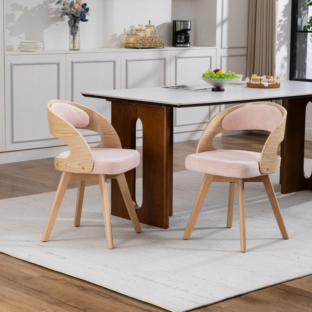 SEDIA DA PRANZO Girevole 360° 44x41x75 cm Lino Rosa