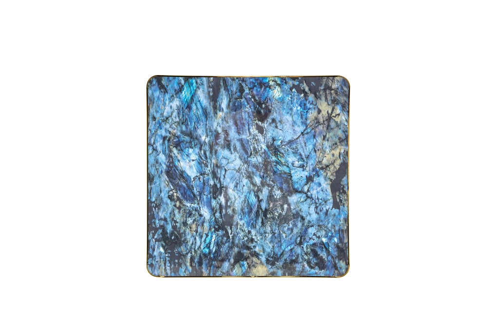 TAVOLO Quadrato 60x60 cm MDF Blu e Metallo